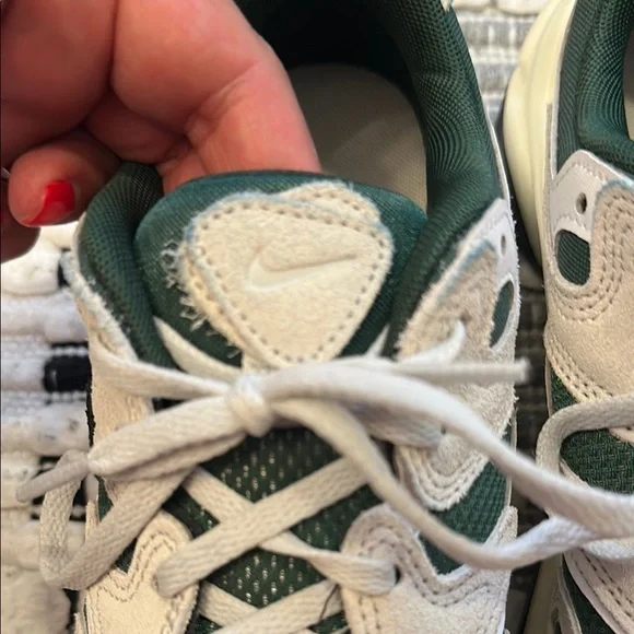 Nike womens Green and White Sneakers - Picture 2 of 6